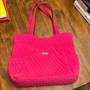 Vera Bradley Pink Quilted Tote Bag
